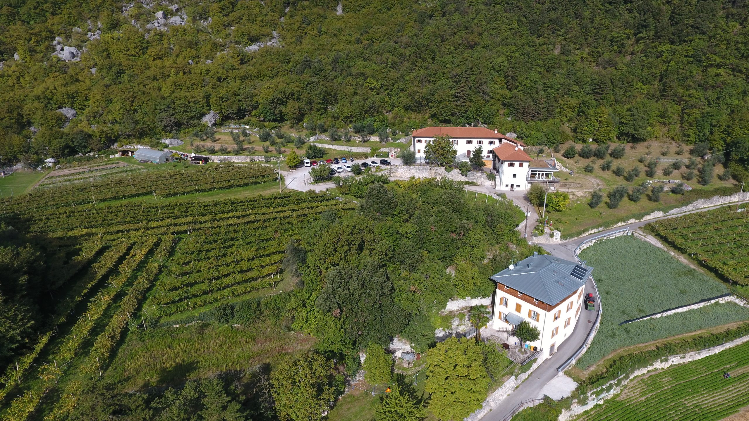 Vista della fattoria sociale Tanta Pazienza a Santa Massenza